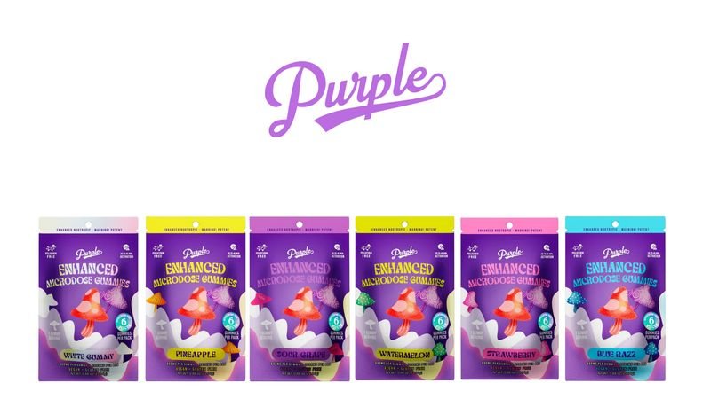 Purple Mushroom Enhanced Microdose Gummies | Watermelon