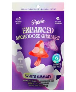 Purple Mushroom Enhanced Microdose Gummies | White Gummy